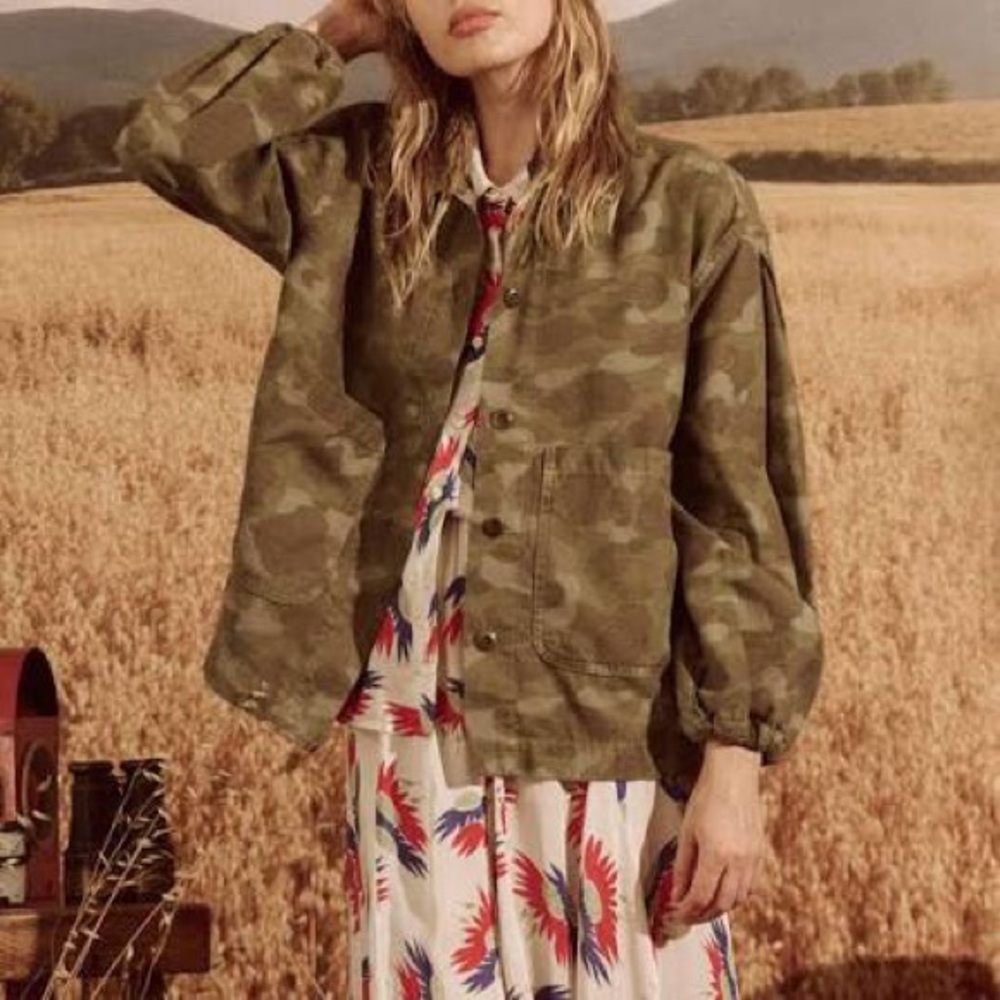 The GREAT. Blouson Sleeve Chore Jacket